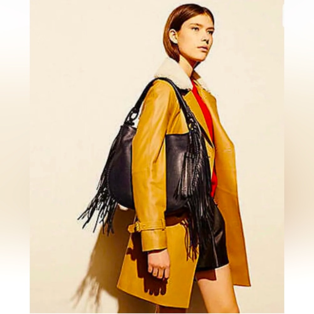 Coach Nomad Fringe Hobo- Navy